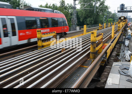Berlin, Germany, track work between Friedrichstrasse and Zoologischer Garten Stock Photo