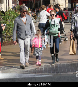 The Killing star, Mireille Enos with husband Alan Ruck take their family Christmas shopping at The Grove in Hollywood  Featuring: Mireille Enos, Alan Ruck, Vesper Vivianne Ruck, Sam Ruck Where: Los Angeles, California, United States When: 21 Dec 2014 Credit: WENN.com