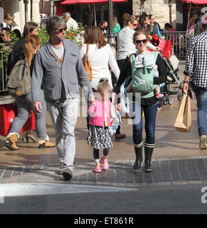 The Killing star, Mireille Enos with husband Alan Ruck take their family Christmas shopping at The Grove in Hollywood  Featuring: Mireille Enos, Alan Ruck, Vesper Vivianne Ruck, Sam Ruck Where: Los Angeles, California, United States When: 21 Dec 2014 Credit: WENN.com