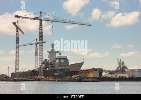 General Dynamics NASSCO shipyard in Norfolk, Virginia. Stock Photo