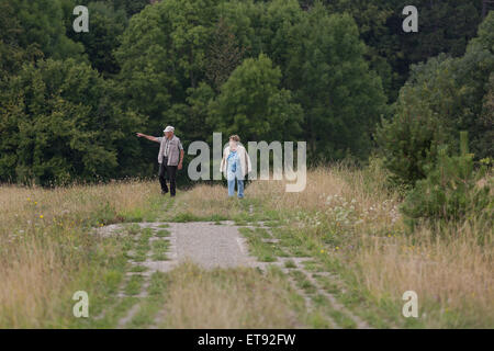 Geisa, Germany, patrol road on the memorial site Point Alpha Stock Photo