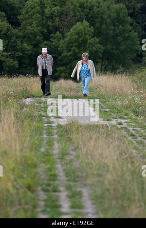 Geisa, Germany, patrol road on the memorial site Point Alpha Stock Photo