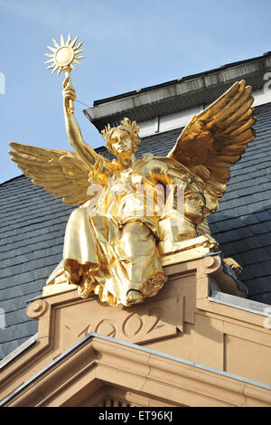 Gera, Germany, Genius Statue at Theater Gera Stock Photo