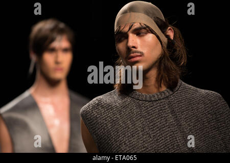 The Old Sorting Office, London UK.12th June 2015. Man show their Collection at London Collections: Men Spring Summer 2016. Credit:  Chris Yates/Alamy Live News Stock Photo