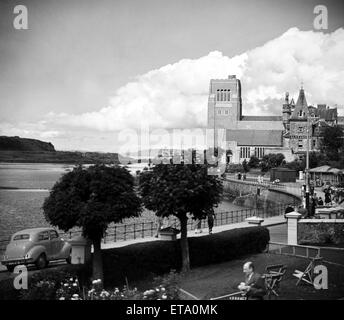 St Columba's Cathedral, Oban, a resort town within the Argyll and Bute council area of Scotland. 23rd August 1951. Stock Photo