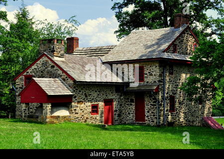 Chadds Ford, Pennsylvania:  The Gideon Gilpin House used as headquarters by the Marquis de Lafayette Stock Photo