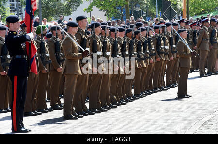 Bergen-Hohne, Germany. 12th June, 2015. A tank next to the 