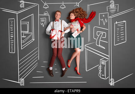 Workplace romance. Stock Photo