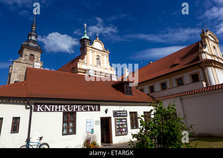 Franciscan monastery and Church of the Assumption of the Blessed Virgin Mary, Old Town Plzen Stock Photo