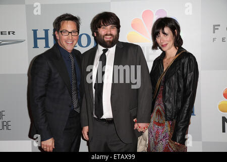 Celebrities attend NBC/Universal's 72nd Annual Golden Globes After Party - Arrivals sponsored in part by Chrysler, Hilton, and Qatar at The Beverly Hilton Hotel in Beverly Hills.  Featuring: Dan Bucatinsky, Guest Where: Los Angeles, California, United States When: 12 Jan 2015 Credit: Brian To/WENN.com Stock Photo