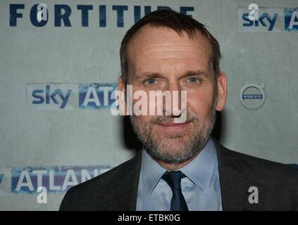 Actors Christopher Eccleston & Luke Treadaway at the Dublin Premiere of Sky Atlantic's 'Fortitude' at The Mansion House, Dublin, Ireland. 15.01.2015.  Featuring: Christopher Eccleston Where: Dublin, Ireland When: 15 Jan 2015 Credit: WENN.com Stock Photo