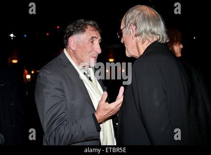 TAXI TV-show reunion at Honeymoon in Vegas Opening night at the Nederlander Theatre - Backstage.  Featuring: Judd Hirsch, Christopher Lloyd Where: New York, New York, United States When: 15 Jan 2015 Credit: Joseph Marzullo/WENN.com Stock Photo