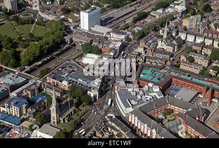 aerial view of Ealing town centre in West London, UK Stock Photo