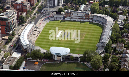 aerial view of the Lords cricket Ground, St Johns Wood, London, UK Stock Photo