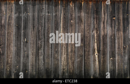 Dark gray weathered wooden boards, wood wall texture background Stock Photo