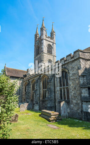 St Marys Church Ashford Town Centre Kent UK Stock Photo