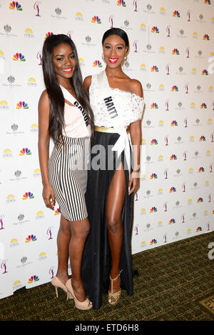 Miss Universe 2015 press junket at Miami International Crown Plaza hotel  Featuring: Miss Gabon Maggaly Ornellia Nguema, Miss Haiti Christie Desir Where: Miami, Florida, United States When: 20 Jan 2015 Credit: JLN Photography/WENN.com Stock Photo