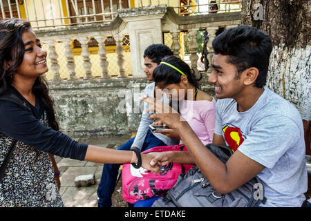 Mumbai India,Fort Mumbai,Kala Ghoda,Elphinstone College,University of Mumbai,student students male boy boys kids children girl girls,female youngster, Stock Photo