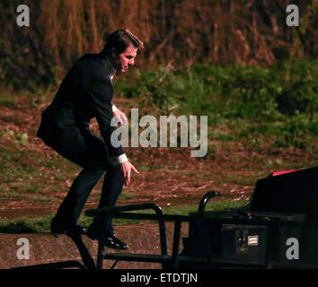 Tom Cruise and Simon Pegg flim a scene for Mission Impossible 5 in East London  Featuring: Tom Cruise Where: London, United Kingdom When: 26 Jan 2015 Credit: WENN.com Stock Photo