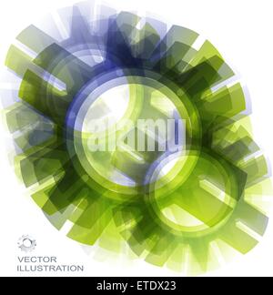 Vector cogwheels template. Abstract for internet sites, web user interfaces and applications. Can use for business concept. Stock Vector