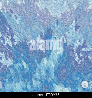 Abstract landscape background. Mosaic vector illustration. Can be used for banner, flyer, book cover, poster, web banners. Stock Vector