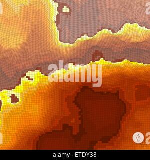 Abstract landscape background. Mosaic vector illustration. Can be used for banner, flyer, book cover, poster, web banners. Stock Vector