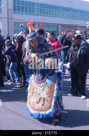 New Orleans Mardi Gras Indians gather for the funeral service and celebration in honor of 'Big Chief Bo' Dollis. Dollis passed away on Tuesday, January 20 at the age of 71.  Featuring: Atmosphere Where: New Orleans, Louisiana, United States When: 31 Jan 2015 Credit: WENN.com Stock Photo