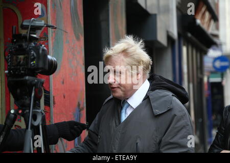 The Voice contestant Tim Arnold meets with London Mayor Boris Johnson in London's Soho district. Arnold, who was snapped up by judge Ricky Wilson on Saturday's show, is also the voice of Save Soho, a campaign group committed to preserving the area's heritage and preventing unsympathetic redevelopment of the area. Members include Stephen Fry and Benedict Cumberbatch.  Featuring: Boris Johnson Where: London, United Kingdom When: 02 Feb 2015 Credit: WENN.com Stock Photo