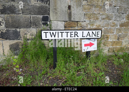 Twitter Lane is at Waddington in the Ribble Valley, Lancashire Stock Photo