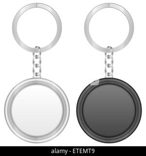 Key ring on a white background. Stock Photo