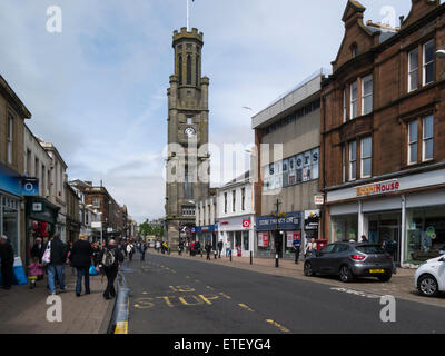 The Wallace Tower built 1832 on site of Auld Tower built in honour of William Wallace in High Street Ayr Scotland UK Stock Photo