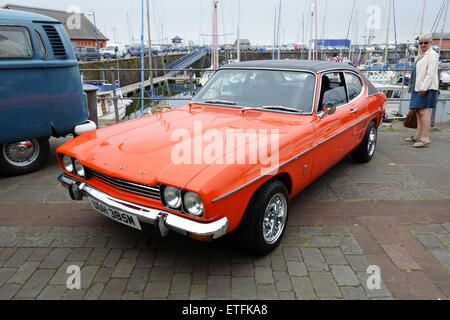 old ford capri at the whitehaven motor show 2015 Stock Photo