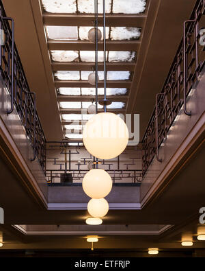 Art Deco atrium in the Hornsey Town Hall, London, UK Stock Photo