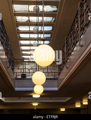 Art Deco atrium in the Hornsey Town Hall, London, UK Stock Photo