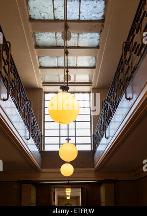 Art Deco atrium in the Hornsey Town Hall, London, UK Stock Photo