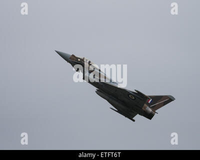 Duxford, UK - May 23rd 2015: RAF Eurofighter Typhoon displaying at Duxford VE Day Airshow Stock Photo