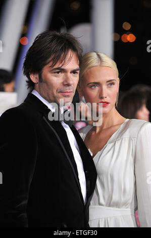 LOS ANGELES, CA - NOVEMBER 14, 2011: Billy Burke & wife at the world premiere of his new movie 'The Twilight Saga: Breaking Dawn - Part 1' at the Nokia Theatre, L.A. Live in downtown Los Angeles. November 14, 2011 Los Angeles, CA Stock Photo