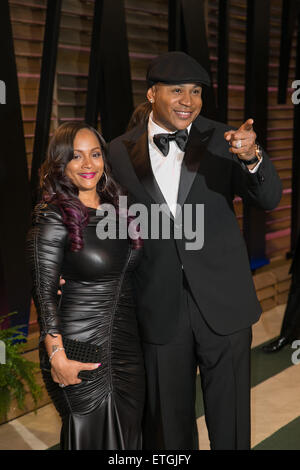 Celebrities attend 2014 Vanity Fair Oscar Party at Sunset Plaza.  Featuring: Simone Johnson, LL Cool J Where: Los Angeles, California, United States When: 02 Mar 2014 Credit: Brian To/WENN.com Stock Photo
