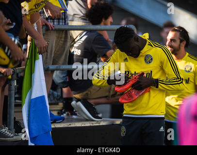 Columbus, Ohio, USA. 12th June, 2015. during a regular season match between  Columbus Crew SC and the Los Angeles Galaxy at Mapfre Stadium in Columbus, Ohio. Credit:  Brent Clark/Alamy Live News Stock Photo