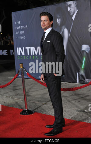 LOS ANGELES, CA - OCTOBER 20, 2011: Matt Bomer at the Los Angeles premiere of his new movie 'In Time' at the Regency Village Theatre, Westwood. October 20, 2011 Los Angeles, CA Stock Photo