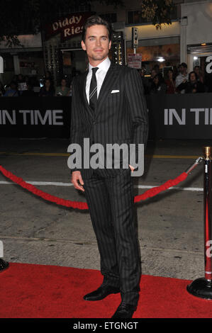 LOS ANGELES, CA - OCTOBER 20, 2011: Matt Bomer at the Los Angeles premiere of his new movie 'In Time' at the Regency Village Theatre, Westwood. October 20, 2011 Los Angeles, CA Stock Photo