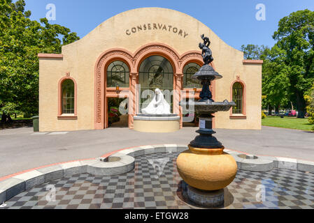 Conservatory in Fitzroy Gardens, Melbourne, Australia Stock Photo