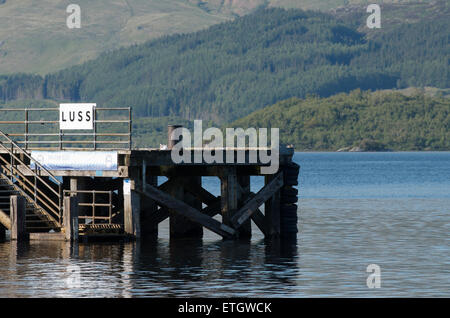 Luss Pier, Loch Lomond, Scotland. Stock Photo