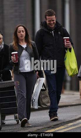 A make up free Natalie Cassidy and her boyfriend Marc Humphreys arrive at BBC Elstree after grabbing some coffee.  Featuring: Natalie Cassidy, Marc Humphreys Where: London, United Kingdom When: 20 Feb 2015 Credit: WENN.com Stock Photo