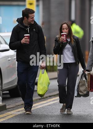 A make up free Natalie Cassidy and her boyfriend Marc Humphreys arrive at BBC Elstree after grabbing some coffee.  Featuring: Natalie Cassidy, Marc Humphreys Where: London, United Kingdom When: 20 Feb 2015 Credit: WENN.com Stock Photo