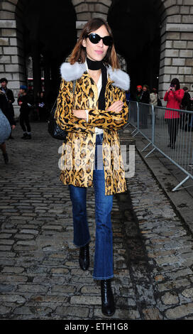 London Fashion Week A/W 2015 - Celebrity Sightings - Day 1  Featuring: Alexa Chung Where: London, United Kingdom When: 20 Feb 2015 Credit: WENN.com Stock Photo