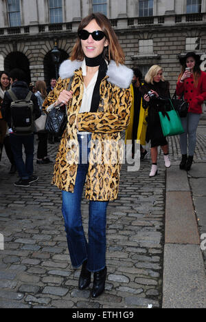 London Fashion Week A/W 2015 - Celebrity Sightings - Day 1  Featuring: Alexa Chung Where: London, United Kingdom When: 20 Feb 2015 Credit: WENN.com Stock Photo