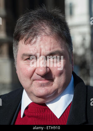 Barry George, wrongly convicted for the murder of TV presenter Jill Dando, protesting at the Houses of Parliament over the refusal to award him compensation for the 'miscarriage of justice'  Featuring: Barry George Where: London, United Kingdom When: 23 Feb 2015 Credit: Peter Maclaine/WENN.com Stock Photo
