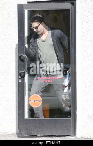 Joe Manganiello leaves the gym  Featuring: Joe Maganiello Where: Los Angeles, California, United States When: 23 Feb 2015 Credit: Owen Beiny/WENN.com Stock Photo