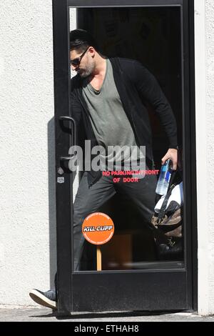 Joe Manganiello leaves the gym  Featuring: Joe Maganiello Where: Los Angeles, California, United States When: 23 Feb 2015 Credit: Owen Beiny/WENN.com Stock Photo